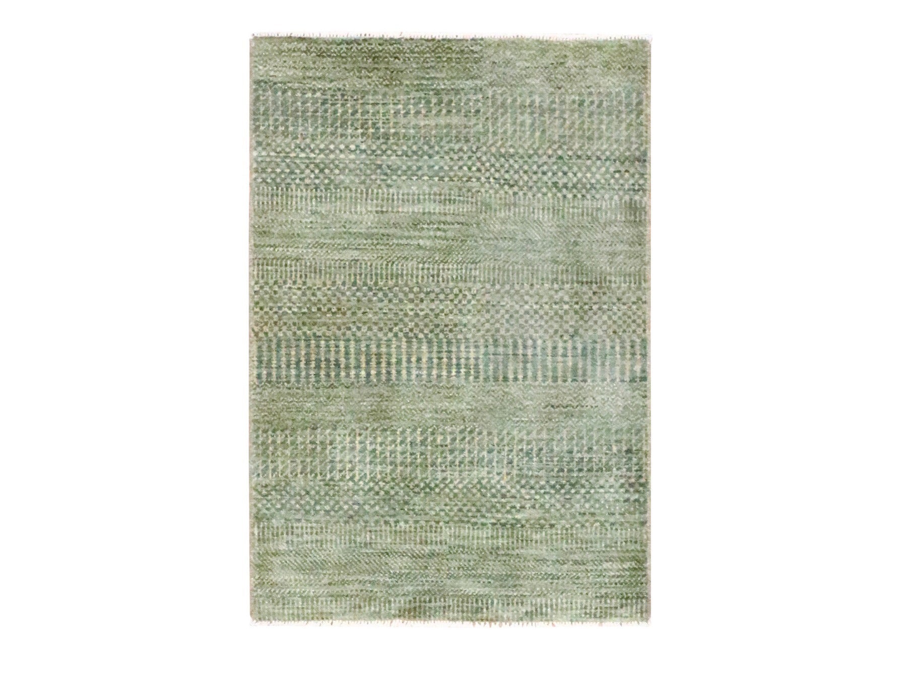 Brown 2'0" x 3'0" Modern and Contemporary Hand knotted Wool/Silk Rug - Sku: O076483