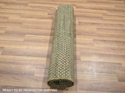 Brown 2'0" x 3'0" Modern and Contemporary Hand knotted Wool/Silk Rug - Sku: O076483