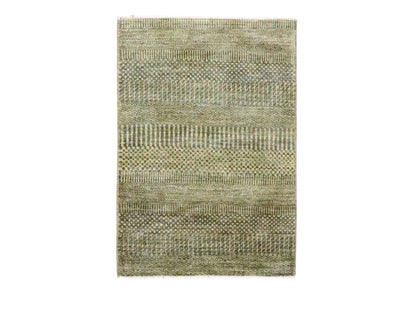 Brown 2'0" x 3'0" Modern and Contemporary Hand knotted Wool Rug - Sku: O076484