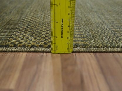 Brown 2'0" x 3'0" Modern and Contemporary Hand knotted Wool Rug - Sku: O076484