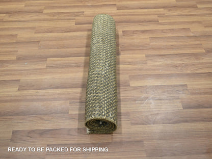 Modern / Contemporary hand-knotted wool rug in Brown, 2' x 3' — SKU O076484 (view 5)