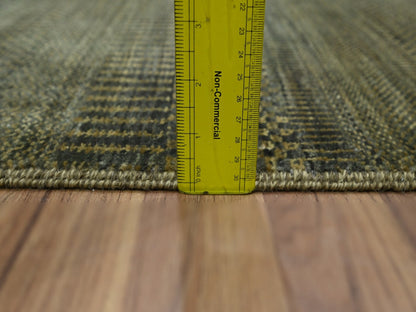 Brown 2'0" x 3'0" Modern and Contemporary Hand knotted Wool Rug - Sku: O076485