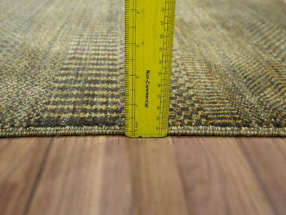 Brown 2'0" x 3'0" Modern and Contemporary Hand knotted Wool Rug - Sku: O076487