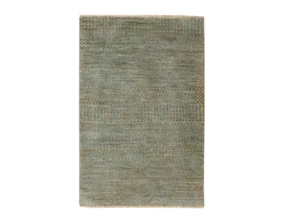 Brown 2'0" x 3'0" Modern and Contemporary Hand knotted Wool Rug - Sku: O076488