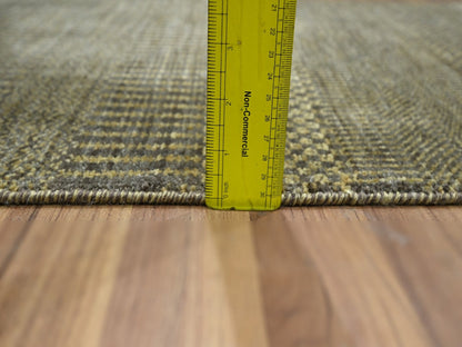 Brown 2'0" x 3'0" Modern and Contemporary Hand knotted Wool Rug - Sku: O076488