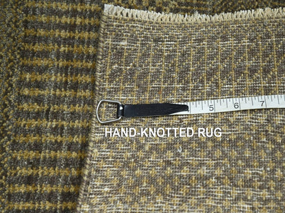 Brown 2'0" x 3'0" Modern and Contemporary Hand knotted Wool Rug - Sku: O076488