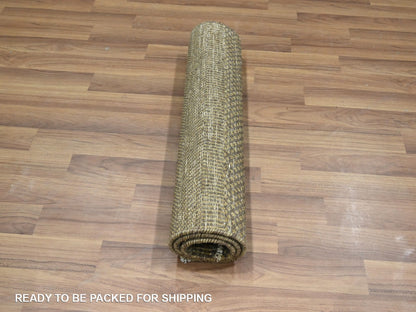 Brown 2'0" x 3'0" Modern and Contemporary Hand knotted Wool Rug - Sku: O076488