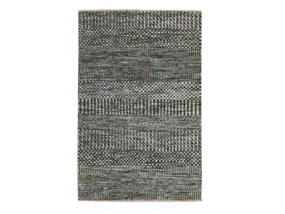 Brown 2'0" x 3'0" Modern and Contemporary Hand knotted Wool/Silk Rug - Sku: O076507