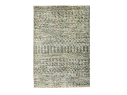 Brown 2'0" x 3'0" Modern and Contemporary Hand knotted Wool/Silk Rug - Sku: O076516