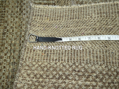 Brown 2'0" x 3'0" Modern and Contemporary Hand knotted Wool/Silk Rug - Sku: O076516