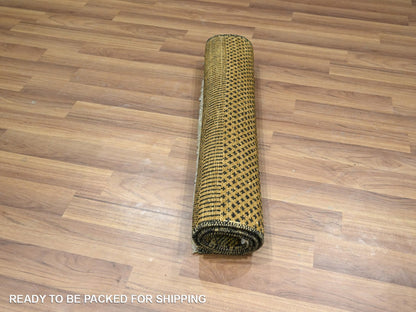 Brown 2'0" x 3'0" Modern and Contemporary Hand knotted Wool/Silk Rug - Sku: O076529