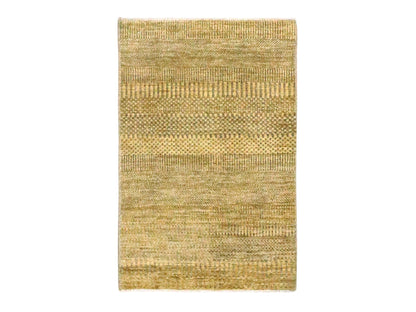 Brown 2'0" x 3'0" Modern and Contemporary Hand knotted Wool/Silk Rug - Sku: O076532