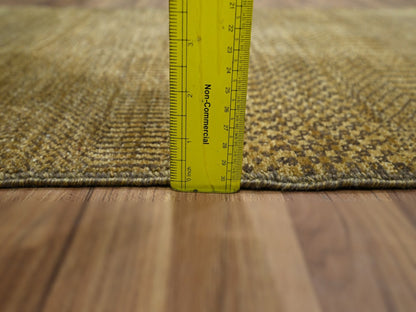 Brown 2'0" x 3'0" Modern and Contemporary Hand knotted Wool/Silk Rug - Sku: O076532