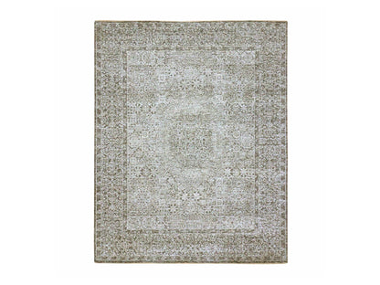Grey 8'1" x 10'1" Mamluk Hand knotted Wool Rug - Sku: O076540