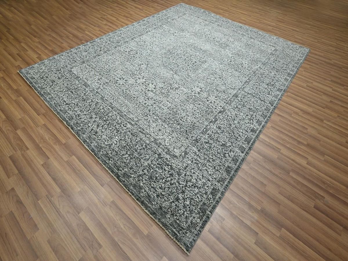 Mamluk Mamluk hand-knotted wool rug in Gray, 8'1" x 10'1" — SKU O076540 (view 3)