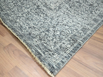 Grey 8'1" x 10'1" Mamluk Hand knotted Wool Rug - Sku: O076540