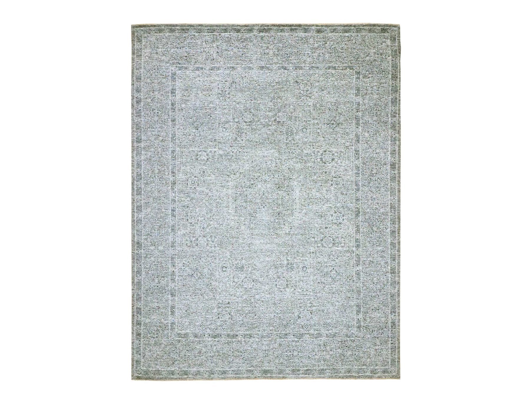 Mamluk Mamluk hand-knotted wool rug in Gray, 9'2" x 12'1" — SKU O076541