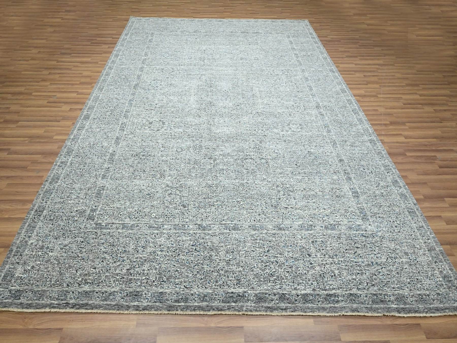 Mamluk Mamluk hand-knotted wool rug in Gray, 9'2" x 12'1" — SKU O076541 (view 2)