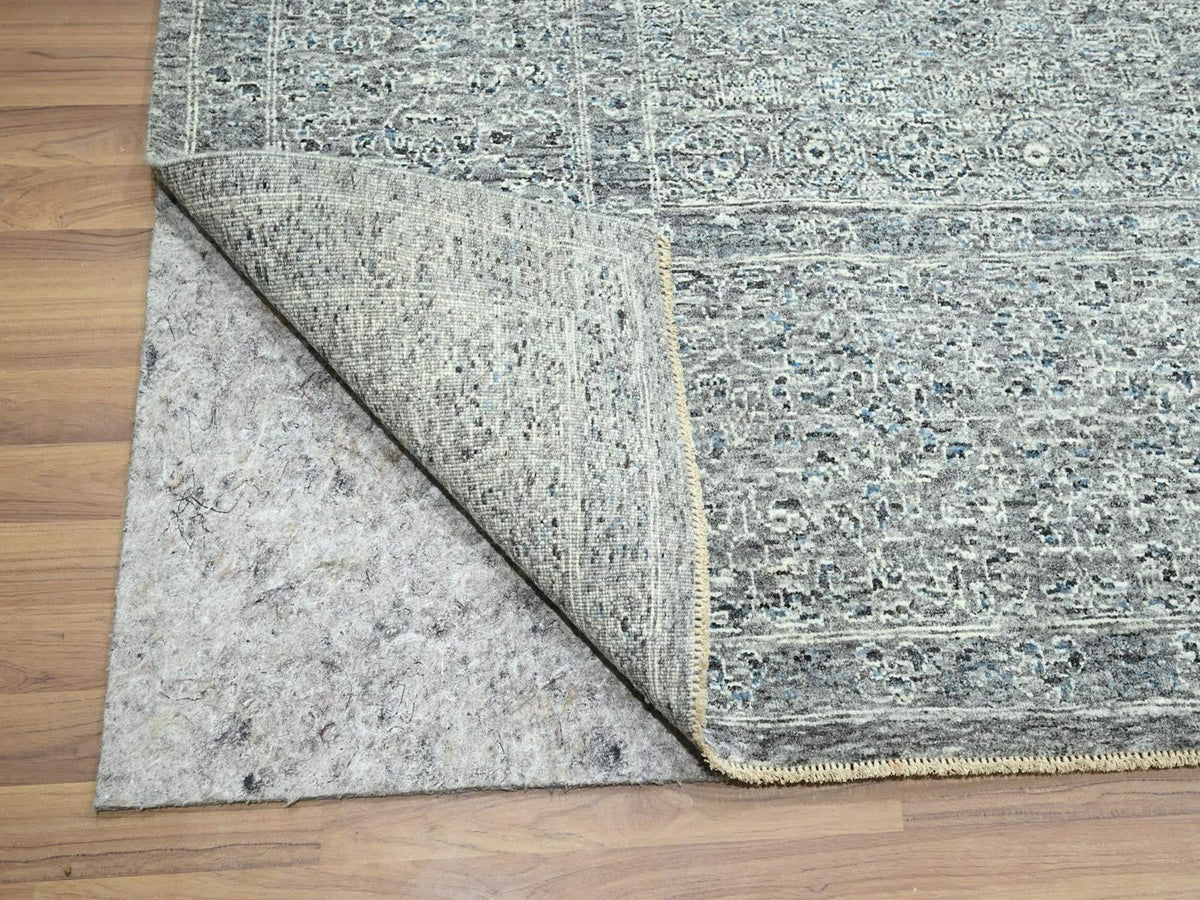 Mamluk Mamluk hand-knotted wool rug in Gray, 9'2" x 12'1" — SKU O076541 (view 4)
