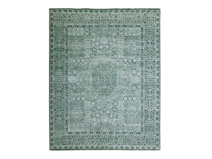 Green 8'0" x 10'0" Mamluk Hand knotted Wool Rug - Sku: O076543