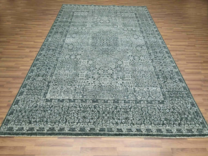 Green 8'0" x 10'0" Mamluk Hand knotted Wool Rug - Sku: O076543