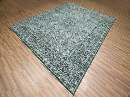 Green 8'0" x 10'0" Mamluk Hand knotted Wool Rug - Sku: O076543