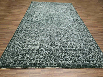 Green 8'3" x 11'6" Mamluk Hand knotted Wool Rug - Sku: O076545