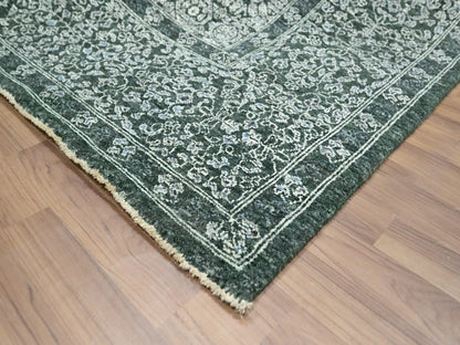 Green 8'3" x 11'6" Mamluk Hand knotted Wool Rug - Sku: O076545
