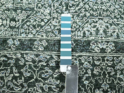 Green 8'3" x 11'6" Mamluk Hand knotted Wool Rug - Sku: O076545