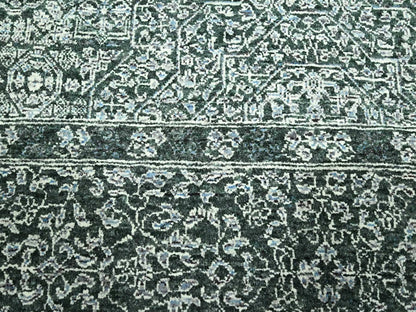 Green 8'3" x 11'6" Mamluk Hand knotted Wool Rug - Sku: O076545