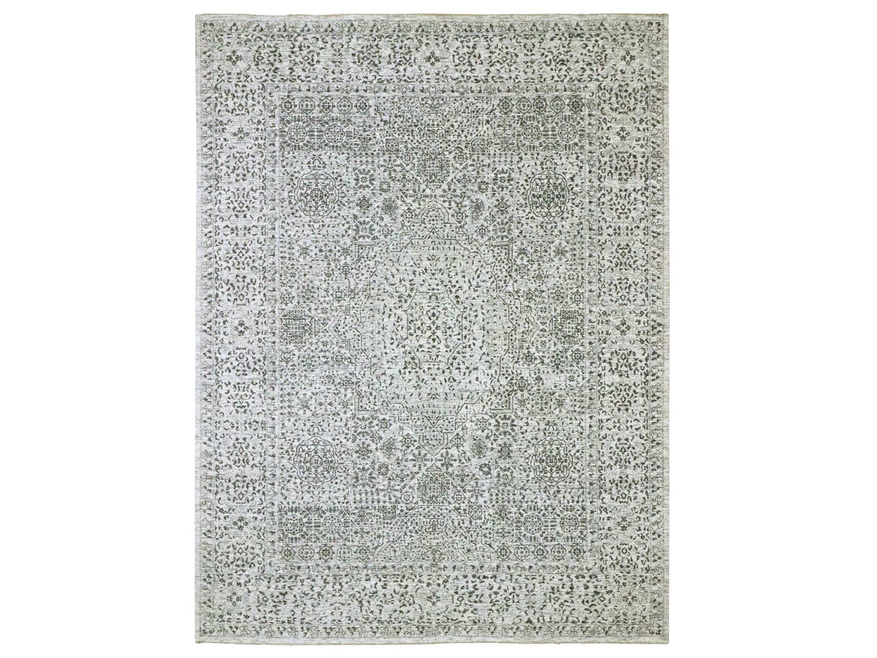 Mamluk Mamluk hand-knotted wool rug in Ivory, 9'1" x 12' — SKU O076547