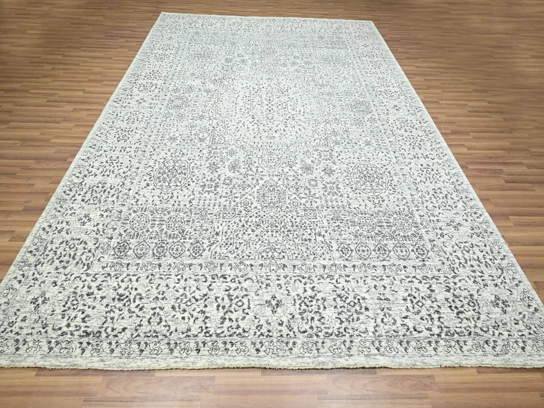 Mamluk Mamluk hand-knotted wool rug in Ivory, 9'1" x 12' — SKU O076547 (view 2)