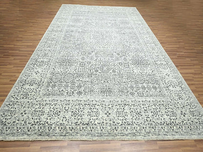 Ivory 10'0" x 14'0" Mamluk Hand knotted Wool Rug - Sku: O076548