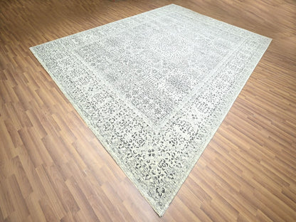 Ivory 10'0" x 14'0" Mamluk Hand knotted Wool Rug - Sku: O076548