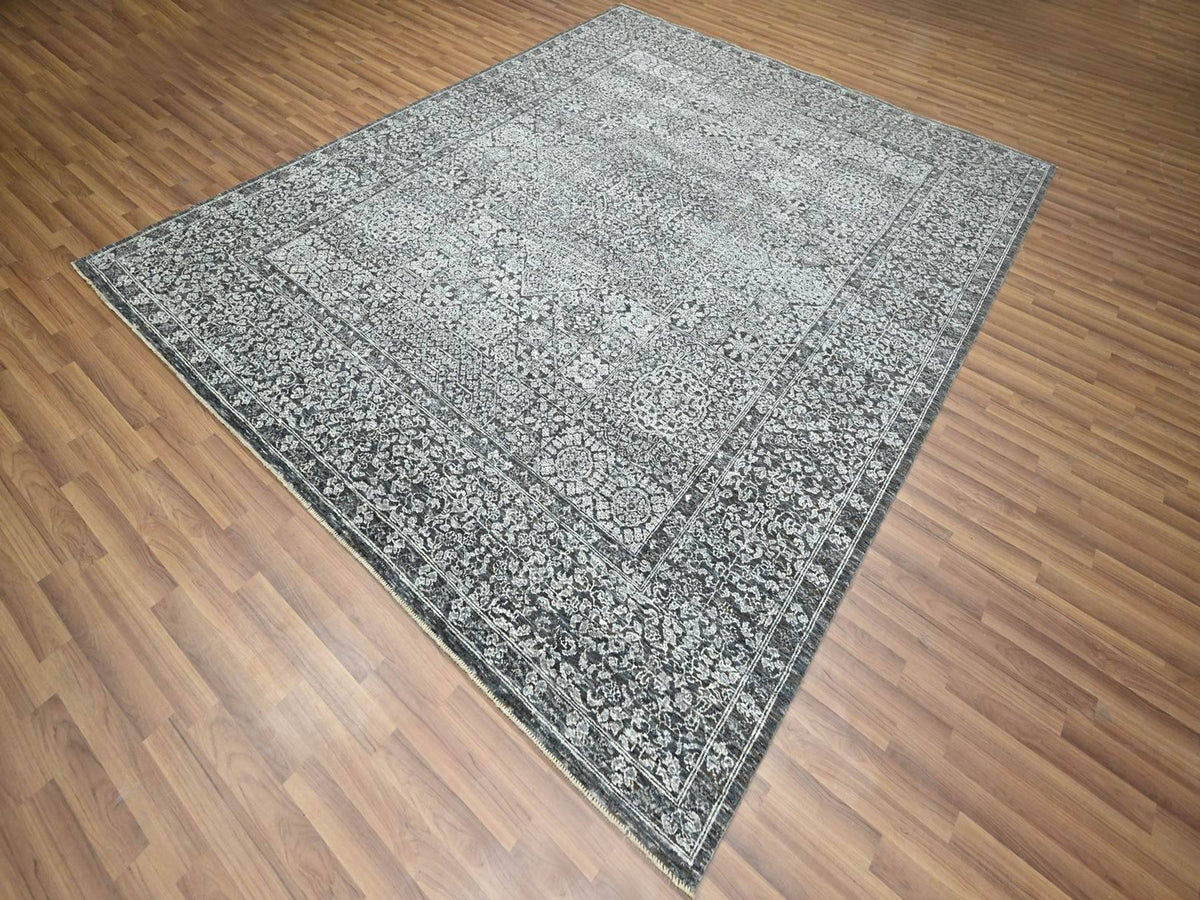 Mamluk Mamluk hand-knotted wool rug in Gray, 8'2" x 10'2" — SKU O076549 (view 3)