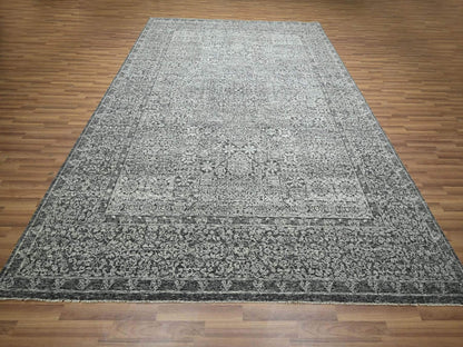 Mamluk Mamluk hand-knotted wool rug in Gray, 9' x 11'11" — SKU O076553 (view 2)