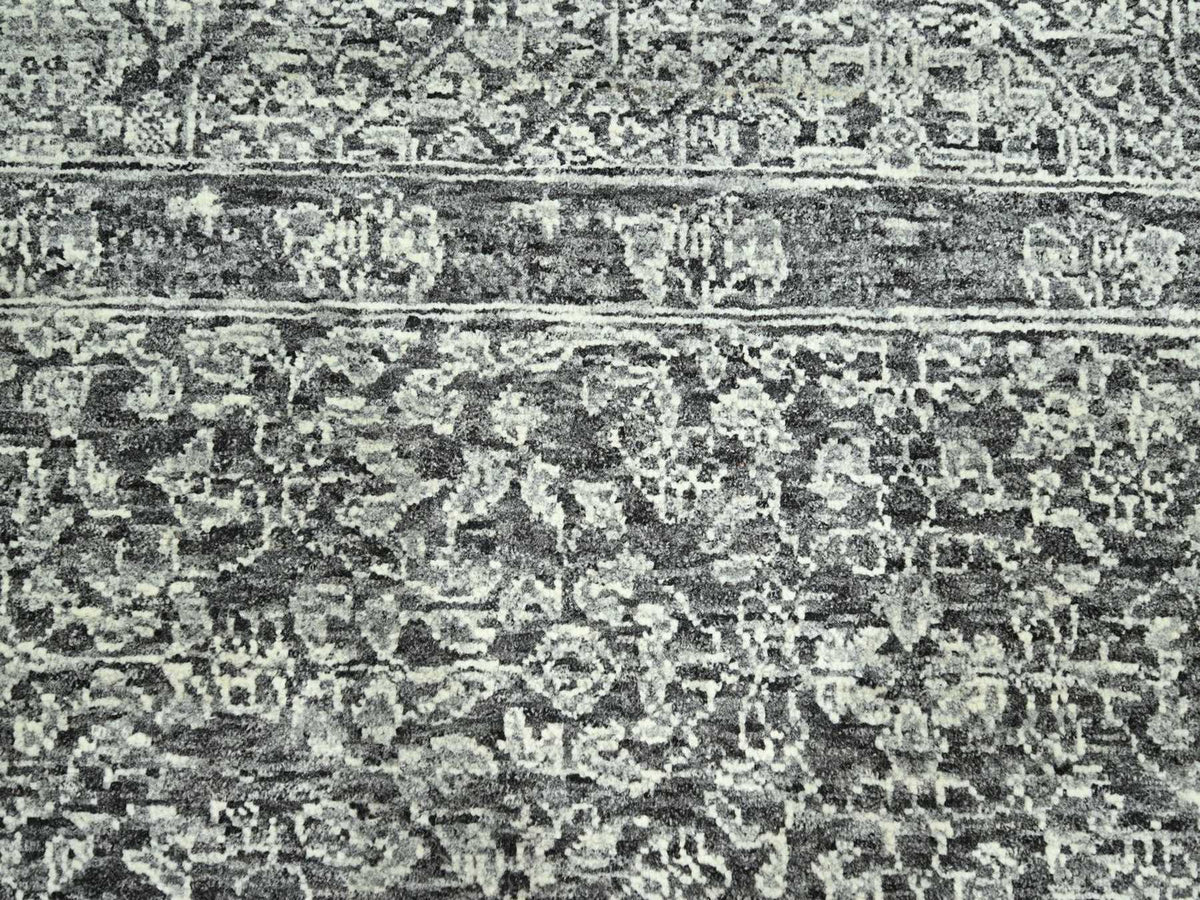 Mamluk Mamluk hand-knotted wool rug in Gray, 9' x 11'11" — SKU O076553 (view 8)