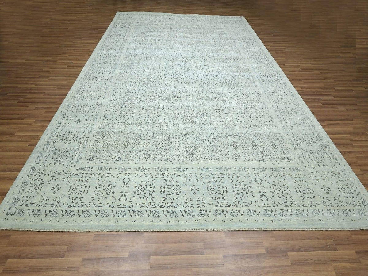 Mamluk Mamluk hand-knotted wool rug in Gray, 10' x 14'2" — SKU O076554 (view 2)