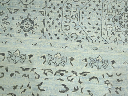 Mamluk Mamluk hand-knotted wool rug in Gray, 10' x 14'2" — SKU O076554 (view 8)