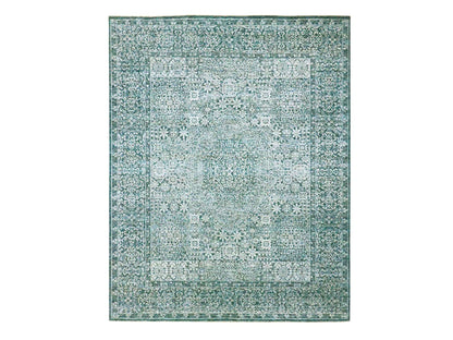 Blue 8'0" x 10'1" Mamluk Hand knotted Wool Rug - Sku: O076559