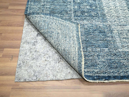 Blue 8'0" x 10'1" Transitional Hand knotted Wool Rug - Sku: O076560