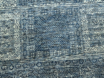Blue 8'0" x 10'1" Transitional Hand knotted Wool Rug - Sku: O076560
