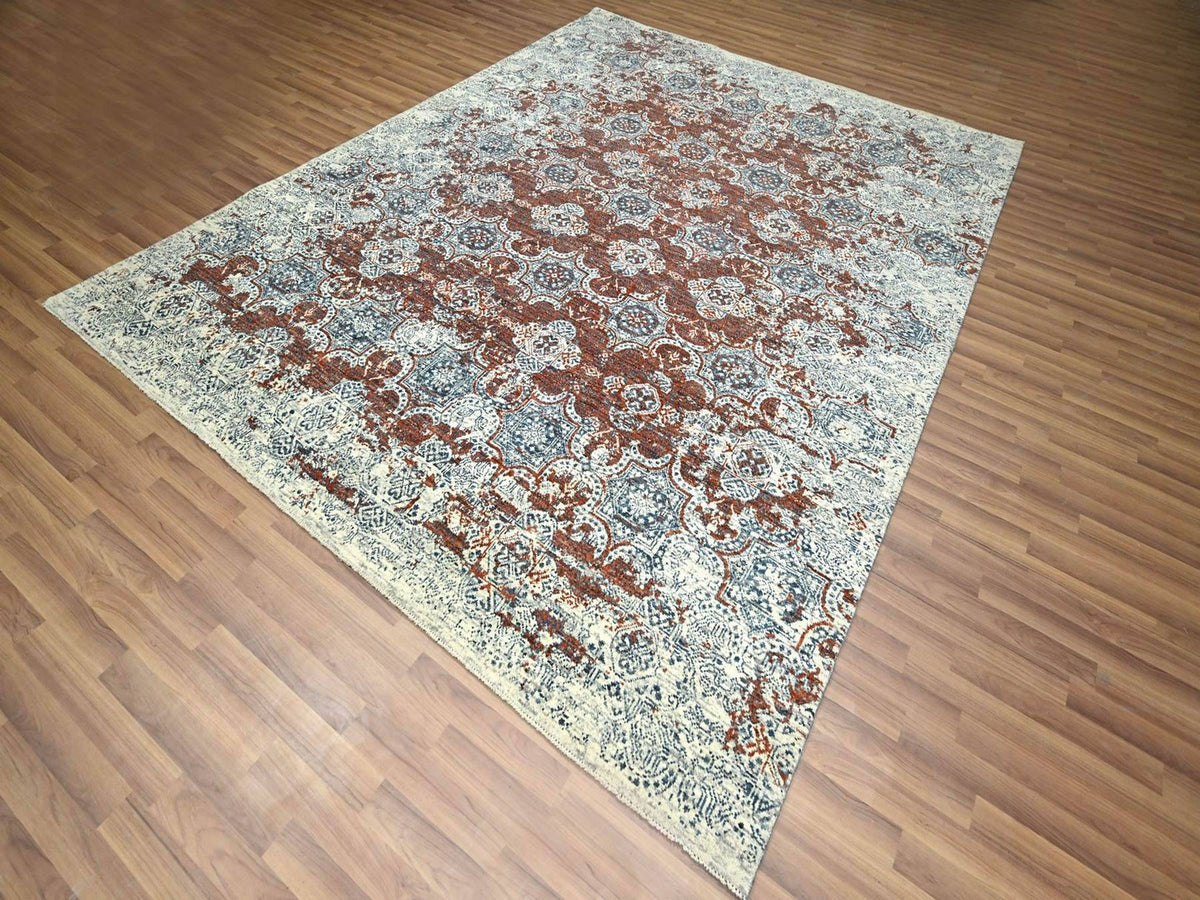 Clearance hand-knotted wool rug in Red, 7'11" x 10' — SKU O076564 (view 3)