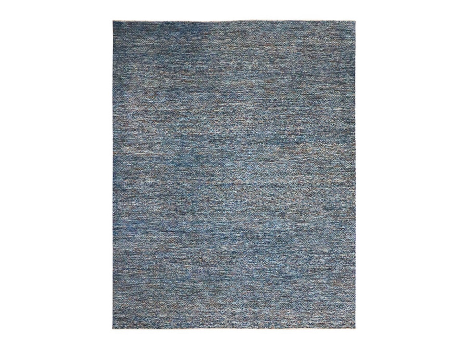 Blue 8'0" x 10'1" Modern and Contemporary Hand knotted Wool Rug - Sku: O076567