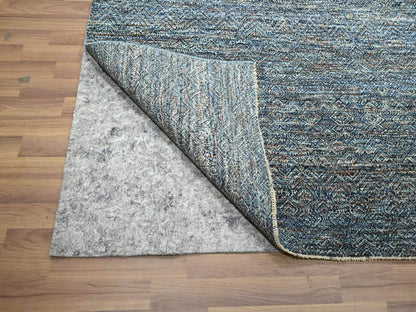Blue 8'0" x 10'1" Modern and Contemporary Hand knotted Wool Rug - Sku: O076567