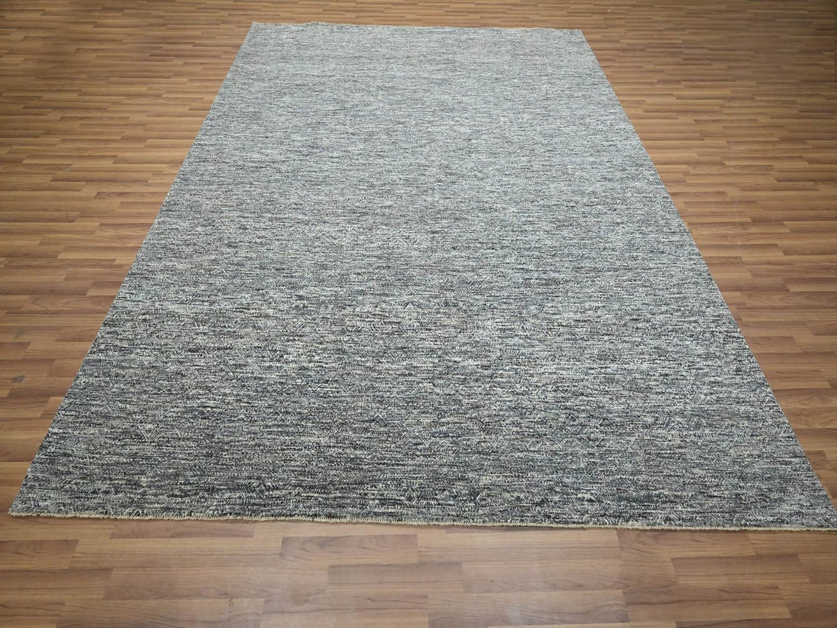 Modern / Contemporary hand-knotted wool rug in Gray, 8' x 10' — SKU O076571 (view 2)