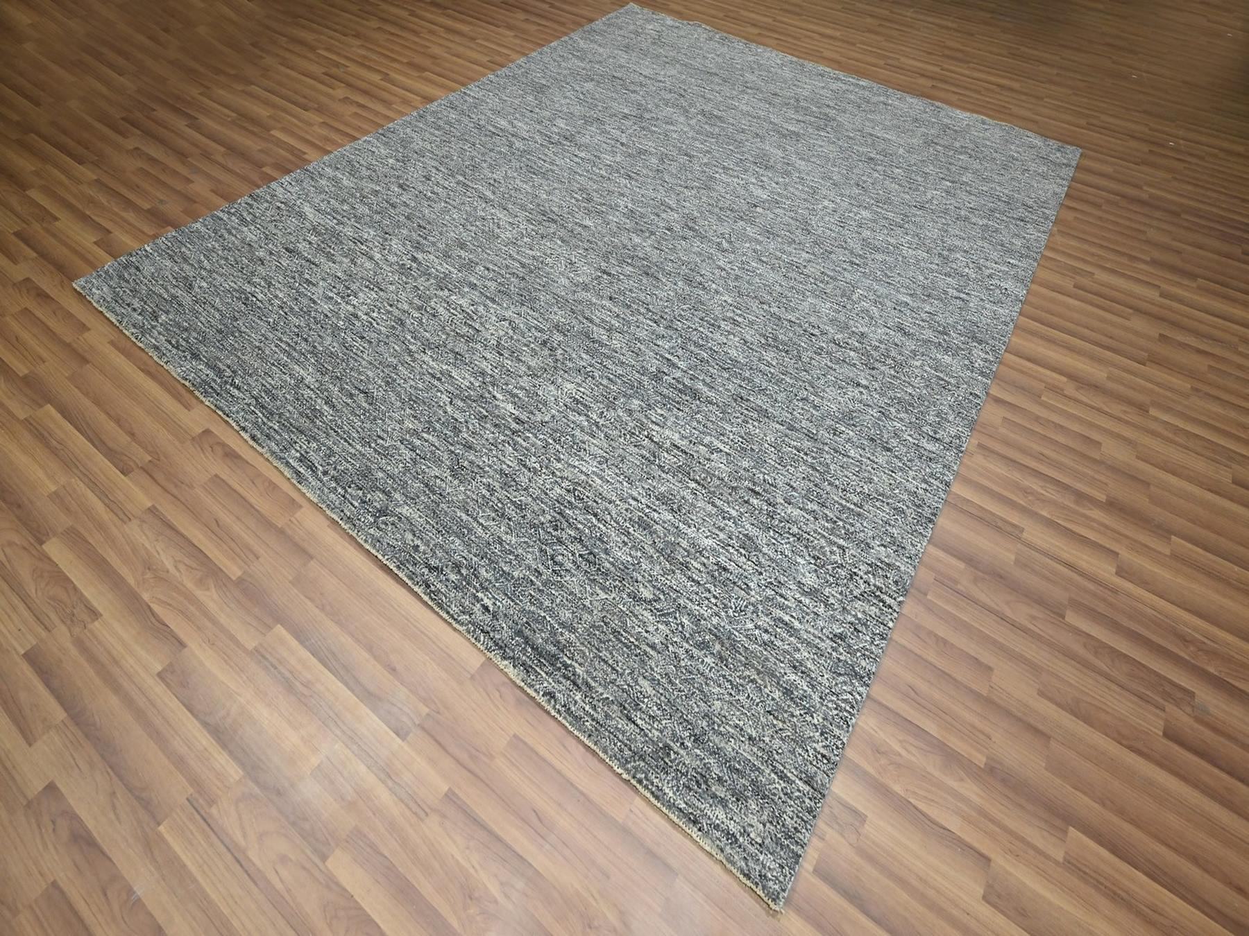 Modern / Contemporary hand-knotted wool rug in Gray, 8' x 10' — SKU O076571 (view 3)