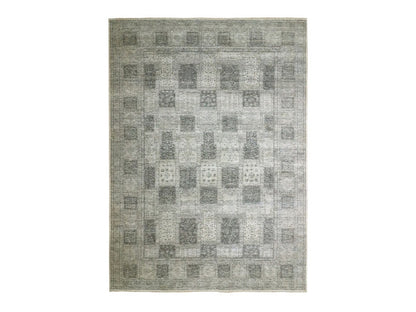 Beige 10'2" x 14'0" Transitional Hand knotted Wool Rug - Sku: O076576