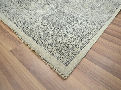 Beige 10'2" x 14'0" Transitional Hand knotted Wool Rug - Sku: O076576