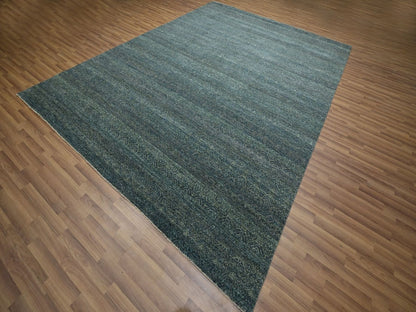 Blue 9'0" x 12'0" Modern and Contemporary Hand knotted Wool Rug - Sku: O076577